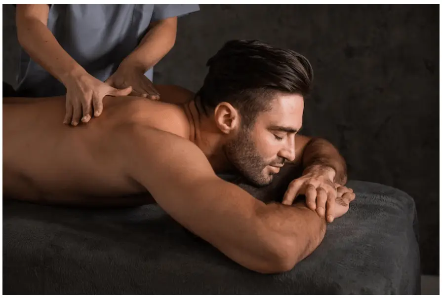 man lying for Massage